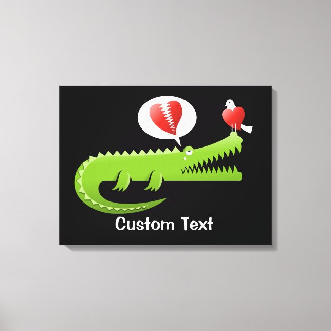 Alligator in Love Canvas Print (Front)