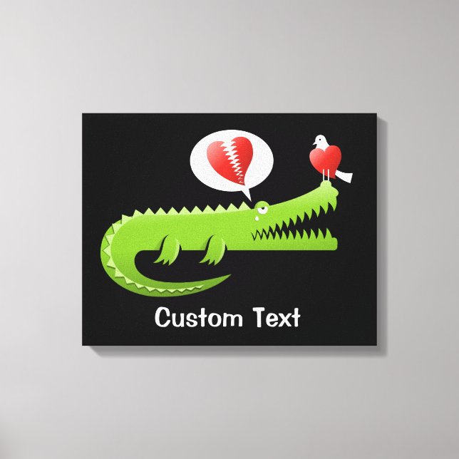 Alligator in Love Canvas Print (Front)