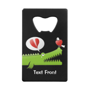 Alligator in Love Credit Card Bottle Opener