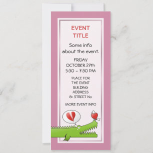 Alligator in Love Invitation