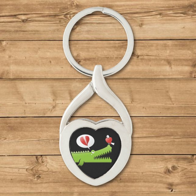Alligator in Love Key Ring (Creator Uploaded)