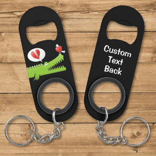 Alligator in Love Keychain Bottle Opener