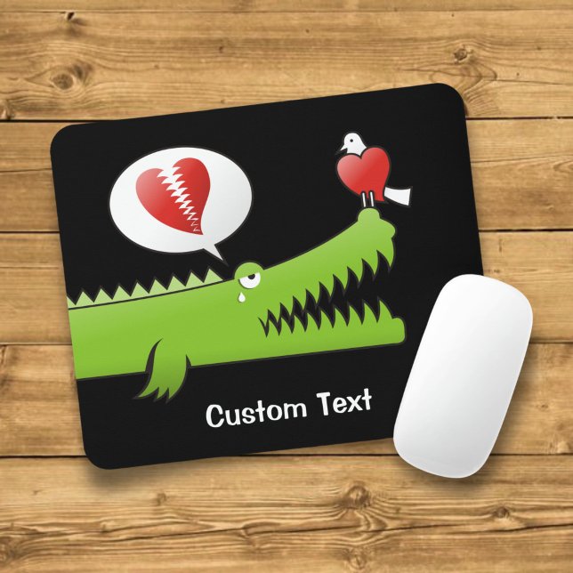 Alligator in Love Mouse Pad (Creator Uploaded)