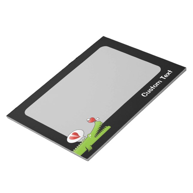 Alligator in Love Notepad (Angled)