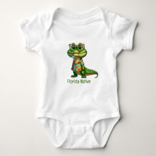 Alligator in Tropical Shirt 