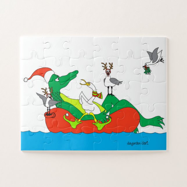 Alligator Innertube BIG Piece Puzzle (Horizontal)