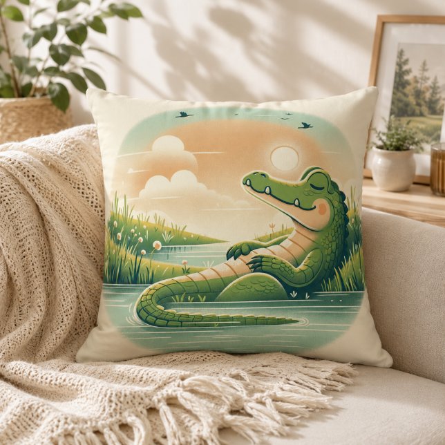 Alligator-Inspired Pillow  (Alligator-Inspired Pillow)