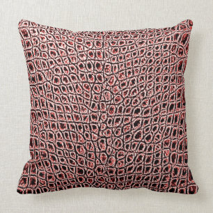 ALLIGATOR LEATHER BURGUNDY CUSHION