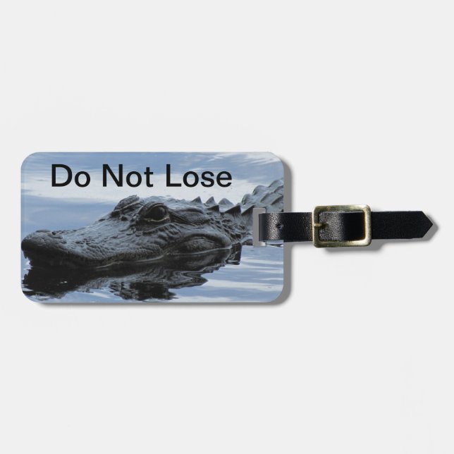 Alligator Luggage Tag (Front Horizontal)