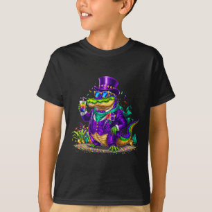 Alligator Mardi Gras Carnival Outfit For Mens Wome T-Shirt