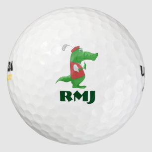 Alligator on GOLF BALLS-Customise w/your Initials Balls