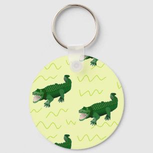 Alligator on yellow key ring