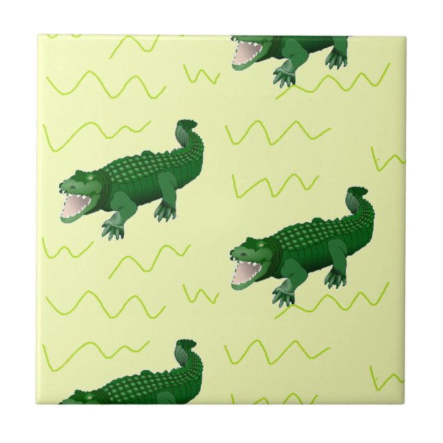 Alligator on yellow tile (Front)