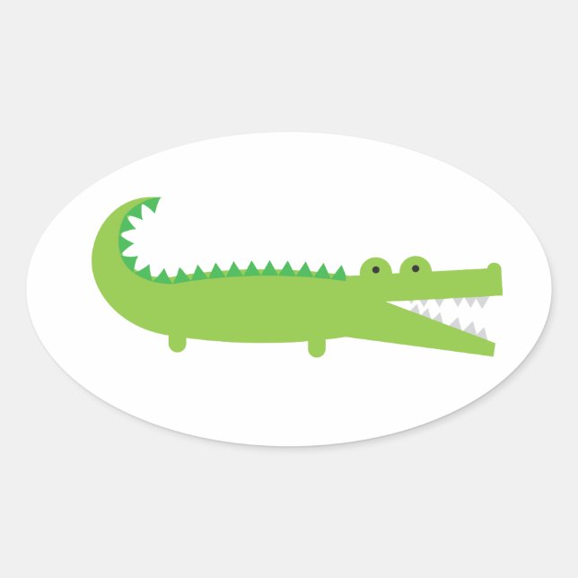 Alligator Oval Sticker (Front)