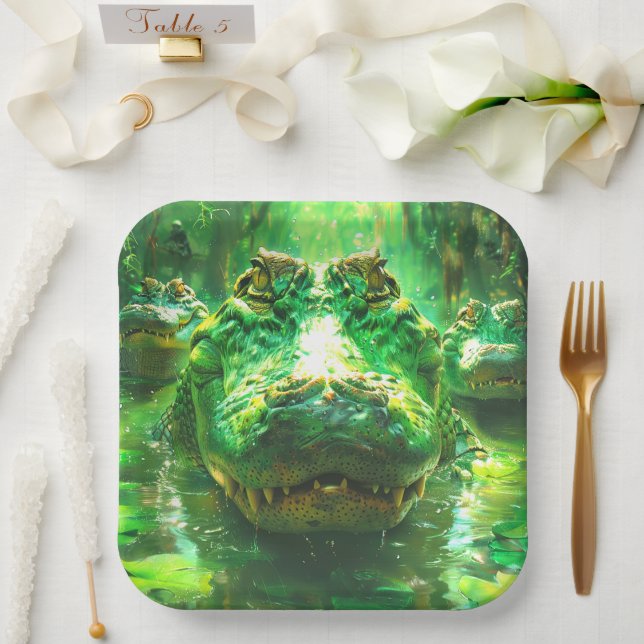 Alligator Paper Plate (Wedding)