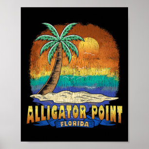 Alligator Point Florida Vintage Distressed Souveni Poster