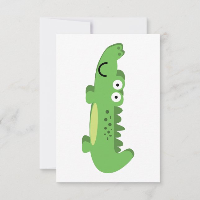 Alligator Reptile Thank You Card (Front)