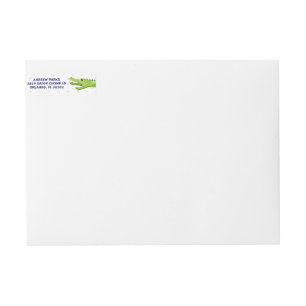 Alligator Return Address Labels   Wrap Around