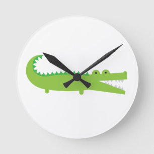 Alligator Round Clock