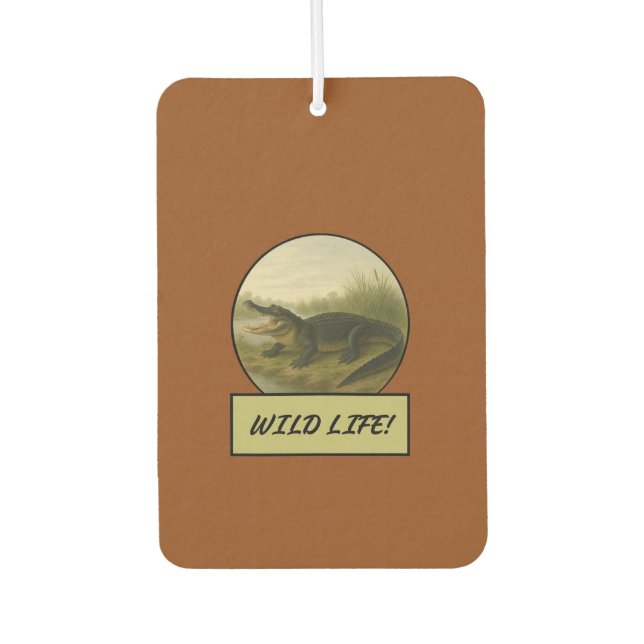 Alligator Saddle Brown Auto/Truck Air Freshener (Front)