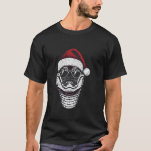 Alligator Santa Hat Christmas Crocodile Xmas T-Shirt
