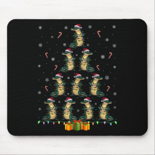 Alligator Santa Hat Xmas Lights Men Women Christma Mouse Mat