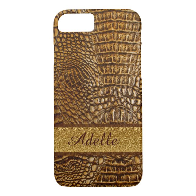 Alligator Skin iPhone 7 Case Custom Mobogram (Back)