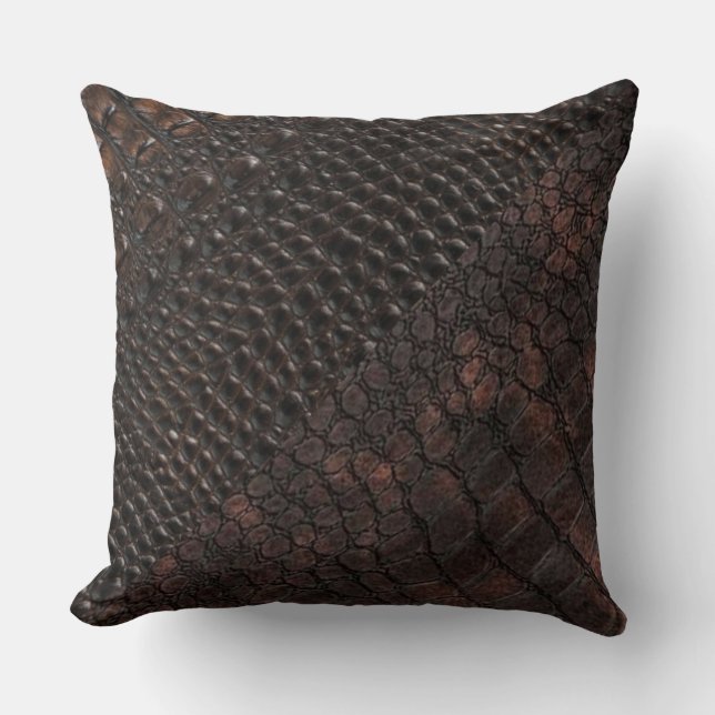 Alligator Skin   print throw pillow (Front)
