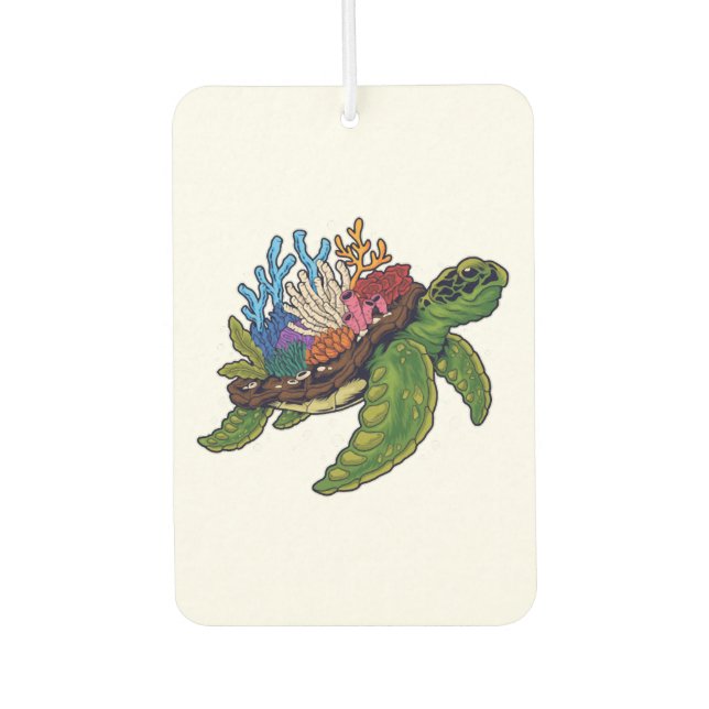 Alligator Snapping Red-Eared Slider Tortoise Car Air Freshener (Front)