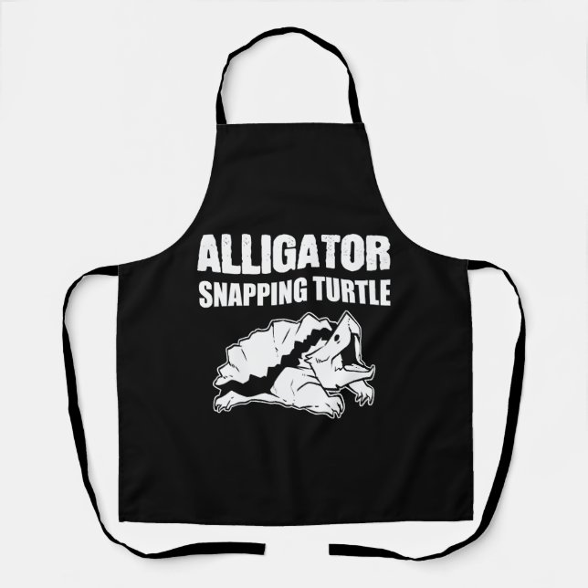 Alligator Snapping Turtle Animal Biologist Gift Apron (Front)
