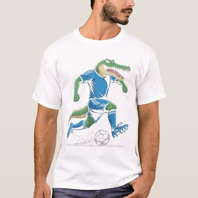 Alligator Soccer Player T-Shirt (Front)
