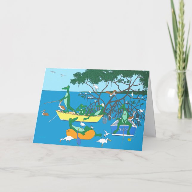 Alligator Swamp Birthday Greeting Card (Front)