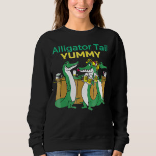Alligator Tail Drinking Teams Bar Humourous Sweatshirt