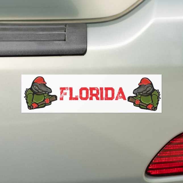 ALLIGATOR TRUMP 2025 BUMPER STICKER (On Car)