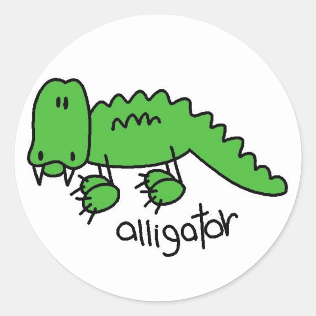 Alligator Tshirts and Gifts Classic Round Sticker (Front)