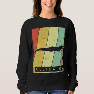 Alligator Vintage Retro Poster Animal Sweatshirt