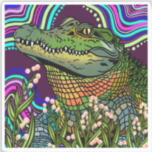 Alligator Vinyl Sticker