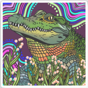 Alligator Vinyl Sticker