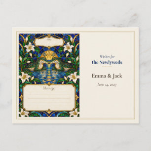Alligator Wedding Guest Book Wishes Postcard