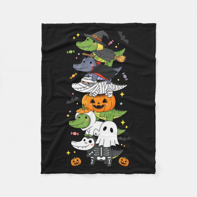 Alligator Witch Vamre Ghost Halloween Kids Mens Wo Fleece Blanket (Front)