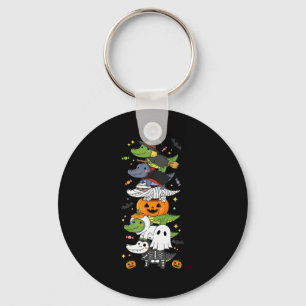 Alligator Witch Vamre Ghost Halloween Kids Mens Wo Key Ring