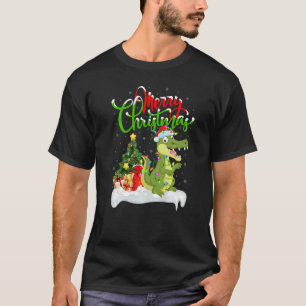 Alligator  Xmas Decorations Santa Alligator Christ T-Shirt