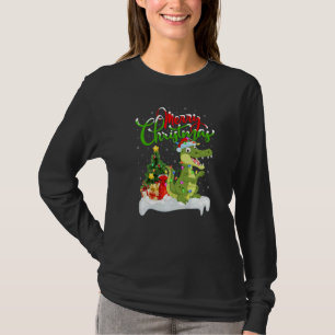 Alligator Xmas Decorations Santa Alligator Christ T-Shirt