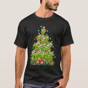 Alligator Xmas Tree Lighting Santa Alligator Chris T-Shirt