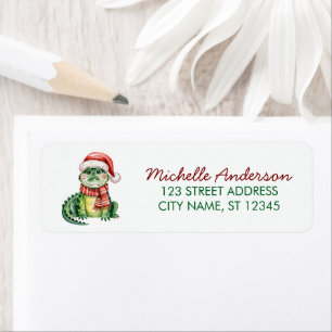 Alligators-Crocodiles Christmas Return Address