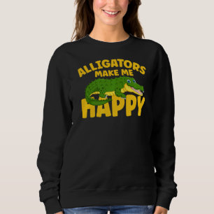 Alligators Make Me Happy Crocodile Kids Gator Sweatshirt