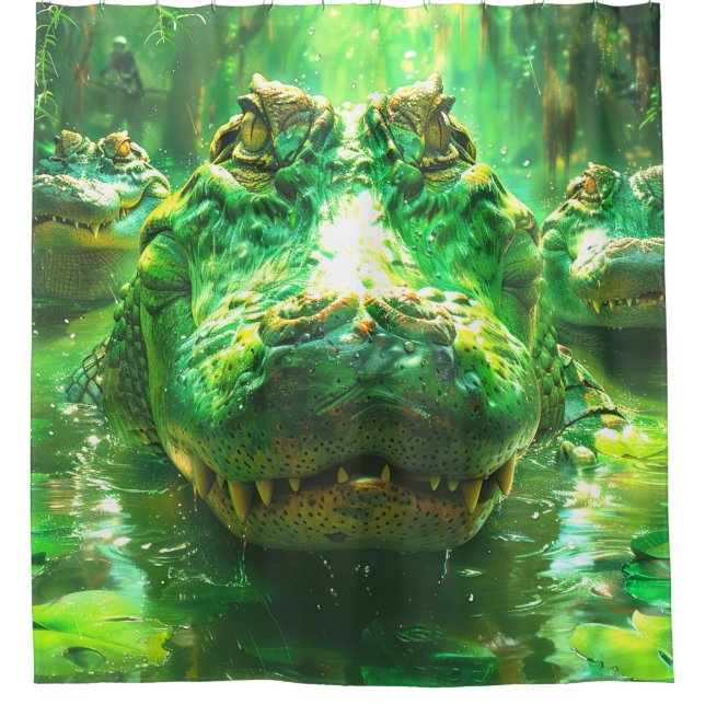 Alligators Shower Curtain (Front)