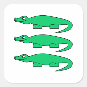Alligators. Square Sticker
