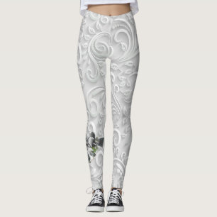 Allin Gray "ELEGANT CHRISTMAS FLORAL PRINT" Leggings
