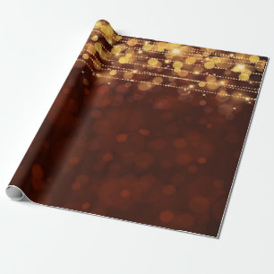 Allin Grey "BOKEH CHRISTMAS LIGHTS" Wrapping Paper